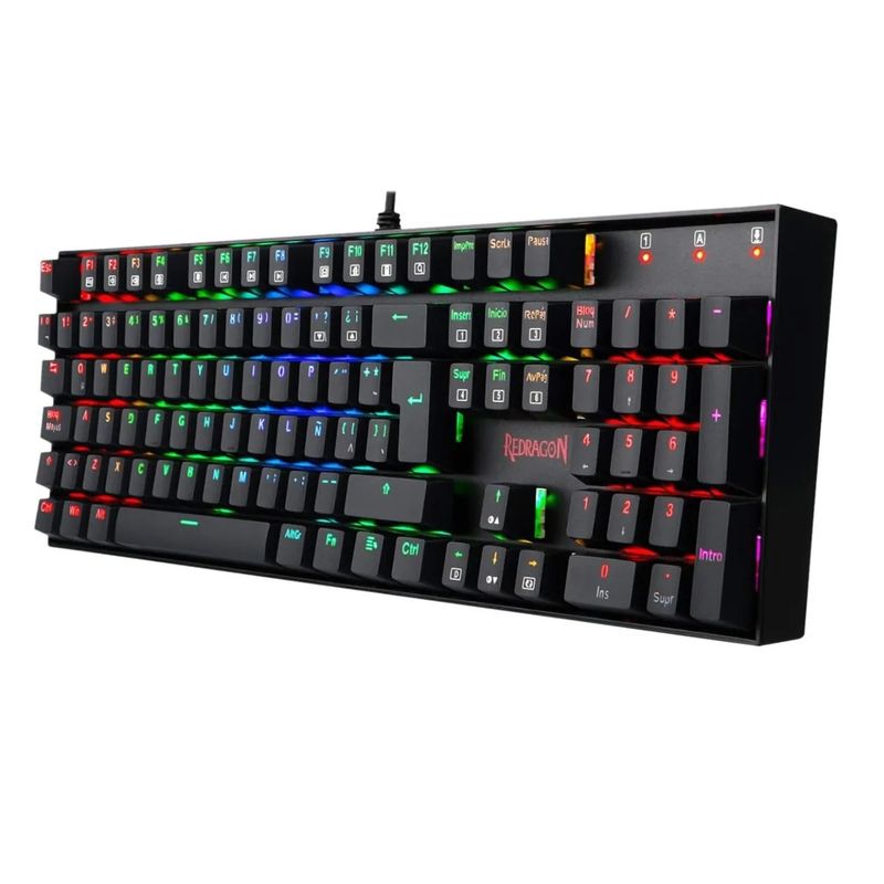REDRAGON - Teclado Mecanico Rgb 100% Red Switch Redragon Mitria K551 Es