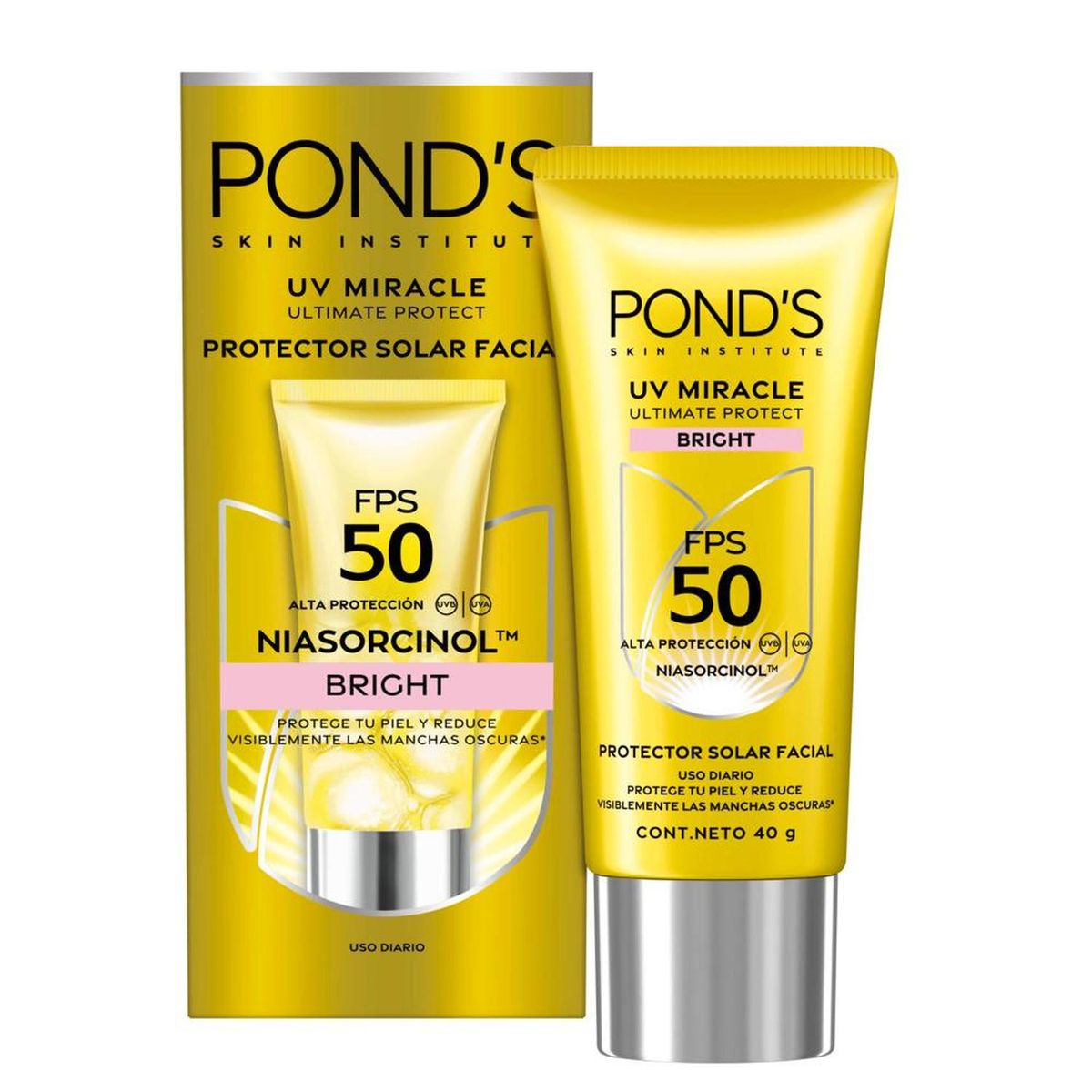 PONDS - Bloqueador Solar PONDS SUN MIRACLE Luminoso 40G