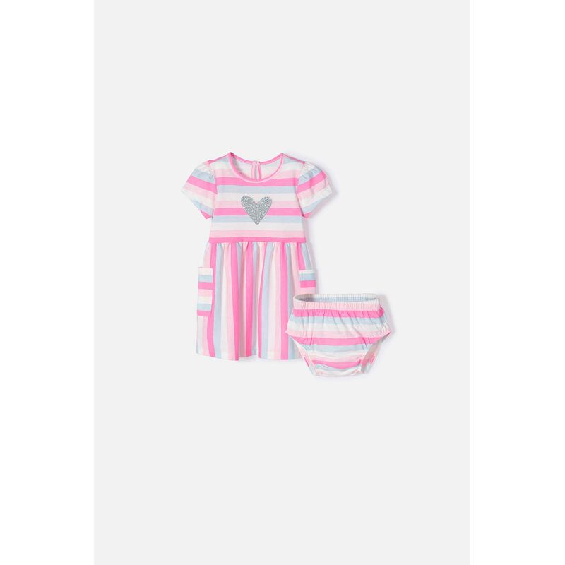 LITTLEMIC - Vestido de LittleMic manga corta para bebé niña