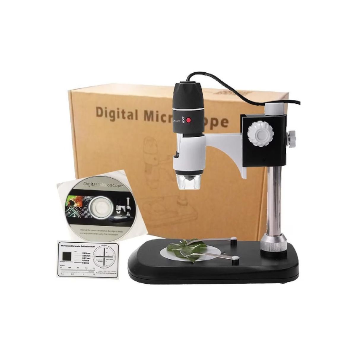 GENERICO - Microscopio 1600x Con Base Capilografo Usb Led