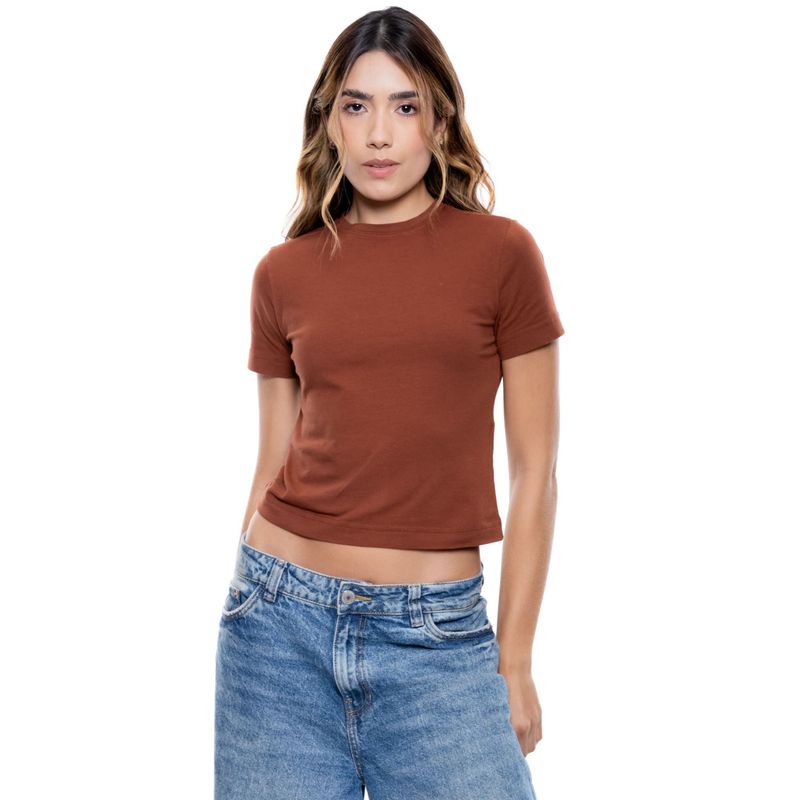 COLOR BLUE - Camiseta Manga Corta Ajustada