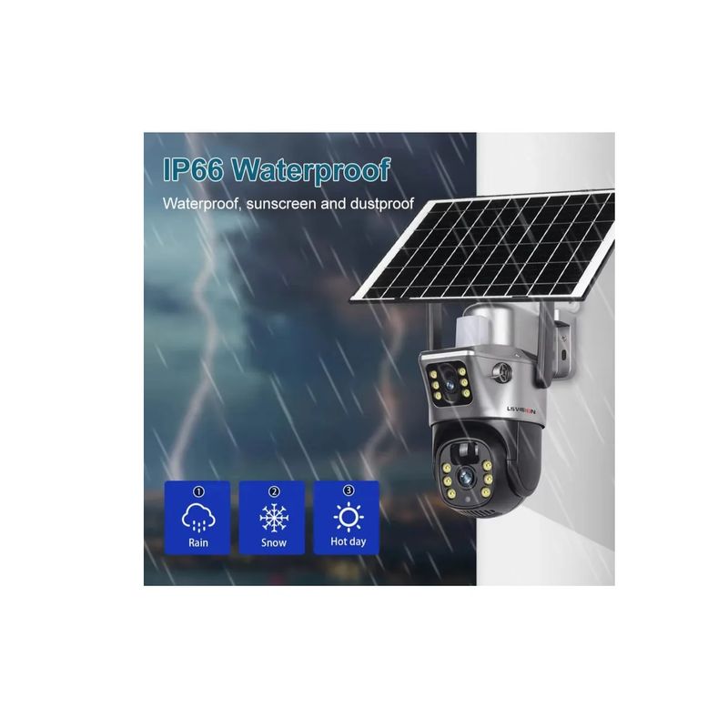 GENERICO - CAMARA SOLAR WIFI DOBLE LENTE TP-15