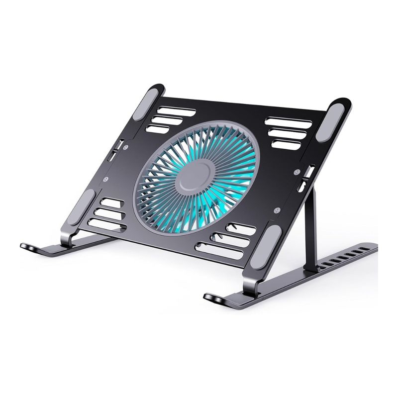 GENERICO - Base Portátil Computador Metálica Refrigerante Ventilador