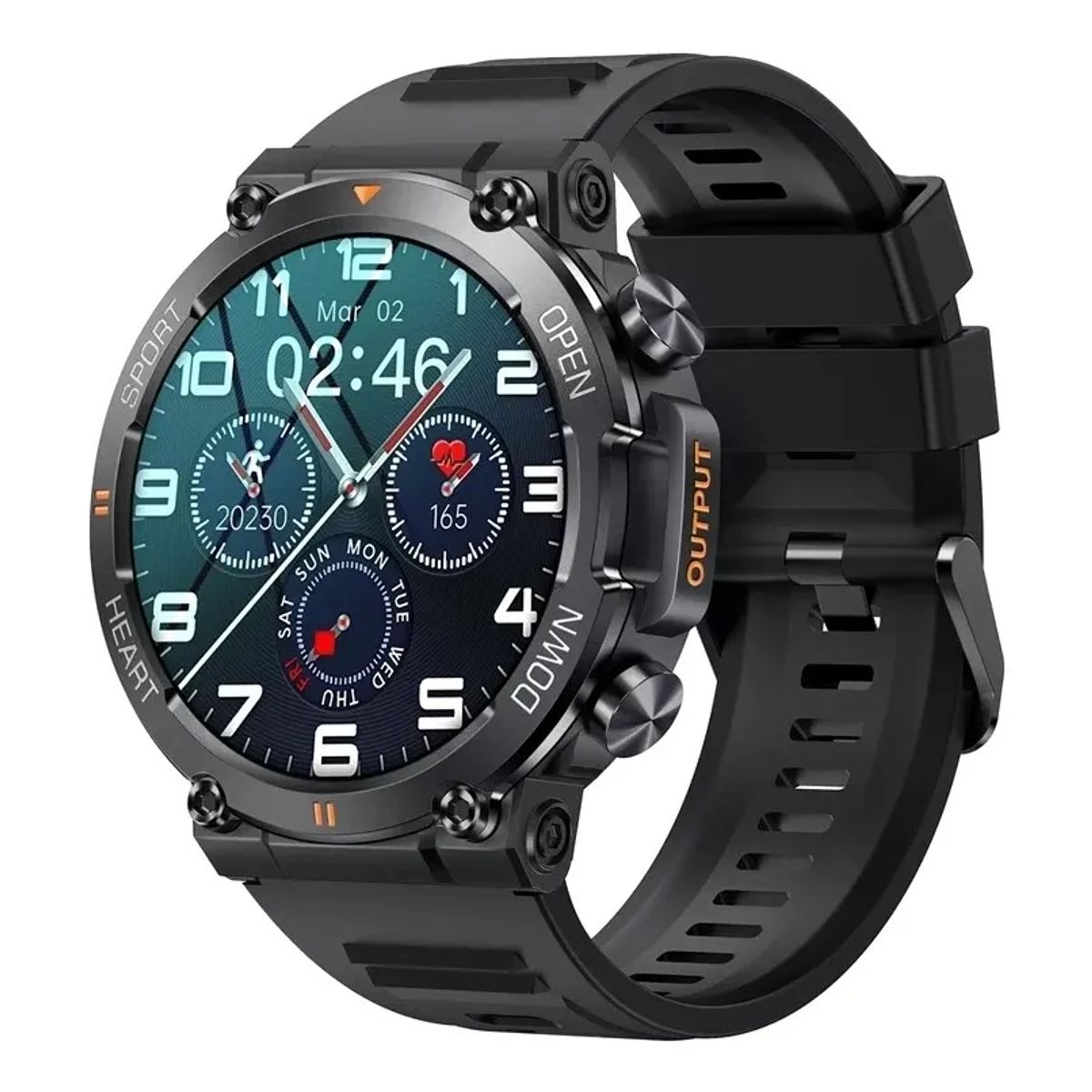 GENERICO - Reloj Inteligente K56 Pro Con Función De Llamada Silicona Negro