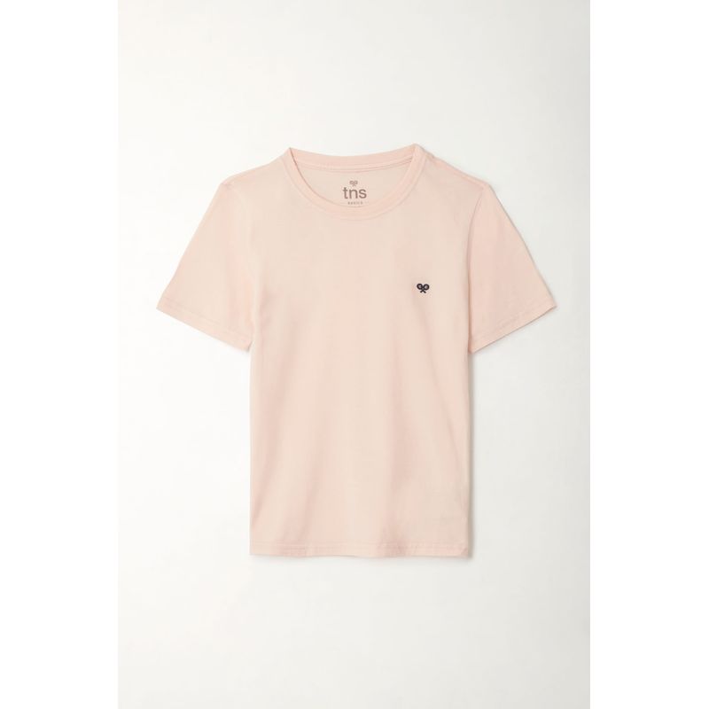 TENNIS - Camiseta rosada manga corta para niño