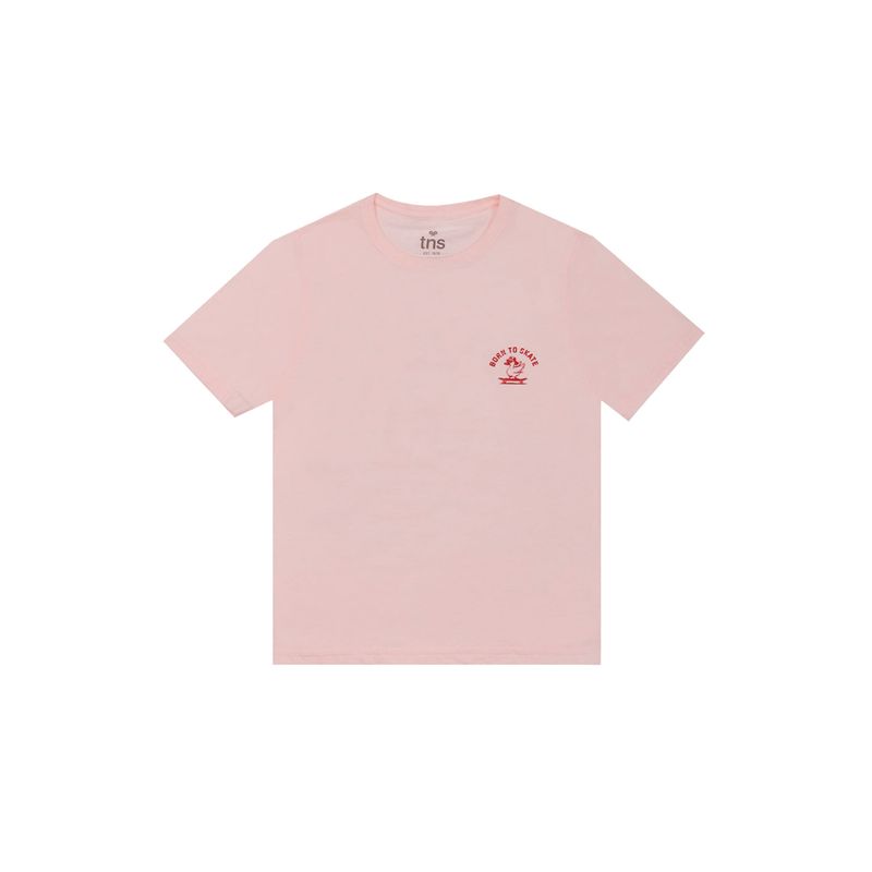 TENNIS - Camiseta rosada con estampado en frente y espalda para niño