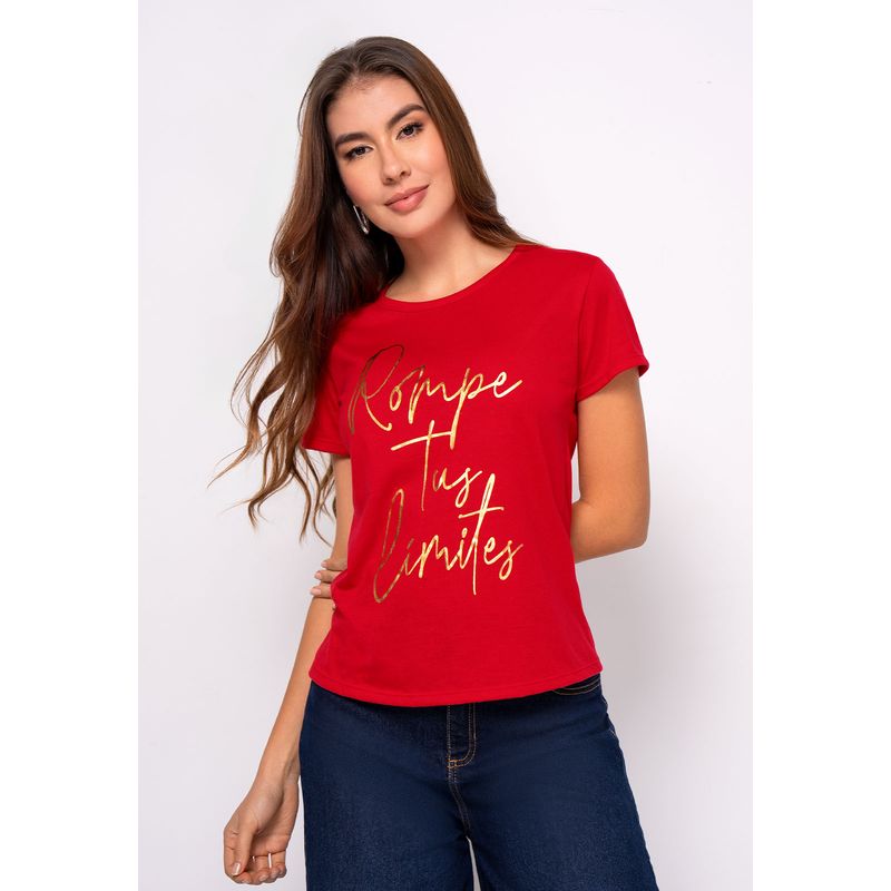 MARKETING PERSONAL - Camiseta Mujer Rojo Mp 111094