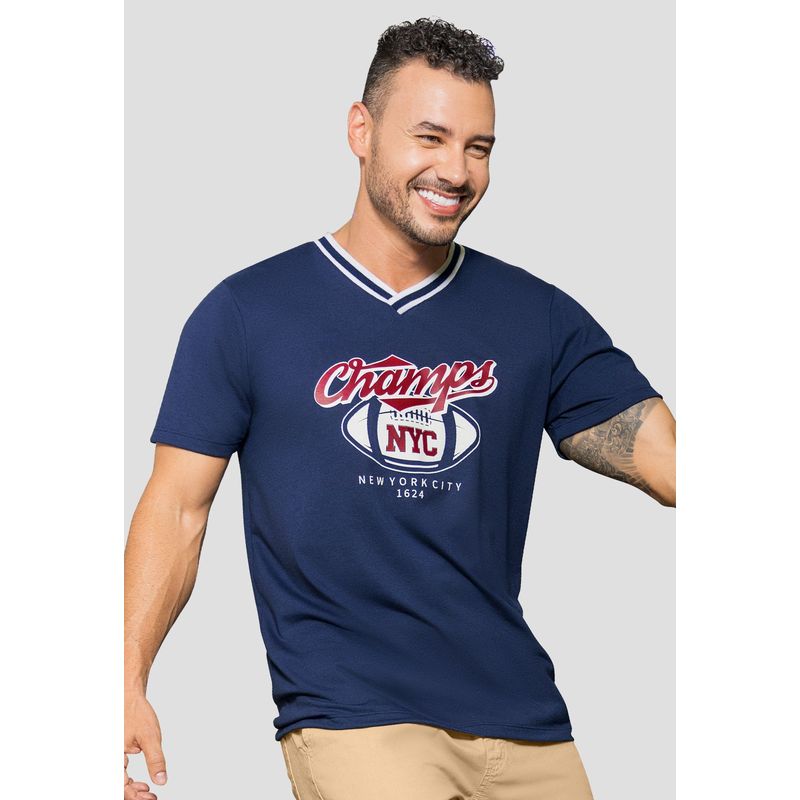 MARKETING PERSONAL - Camiseta Hombre Azul Profundo Mp 110975
