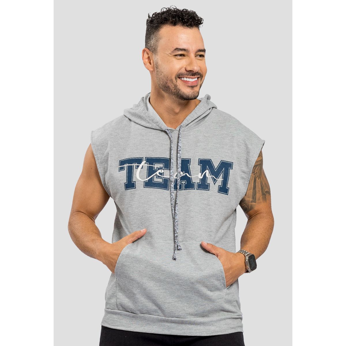 MARKETING PERSONAL - Camiseta Hombre Gris Jaspe Mp 110976