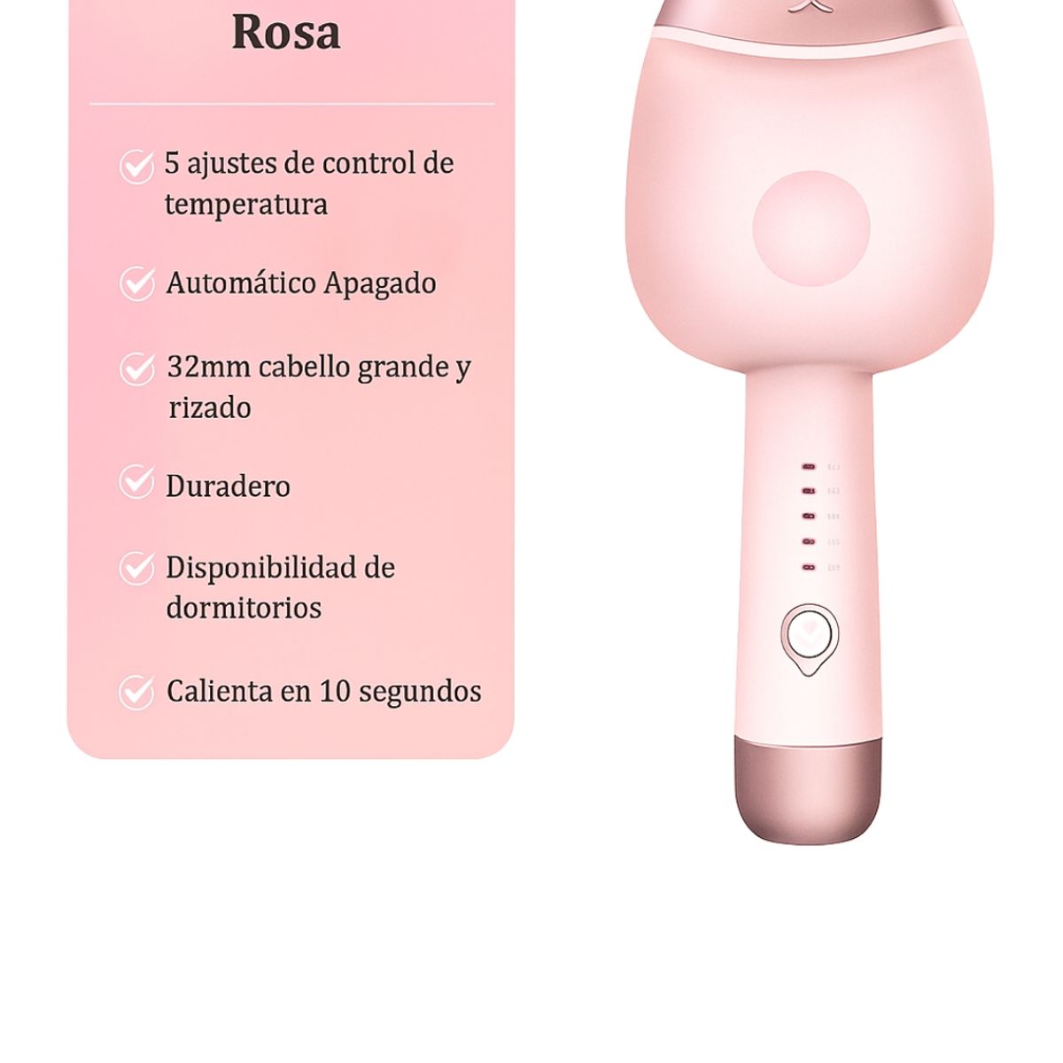 GENERICO - Plancha Rizador Ondas Sirena Profesional Belleza Cabello Perfecto