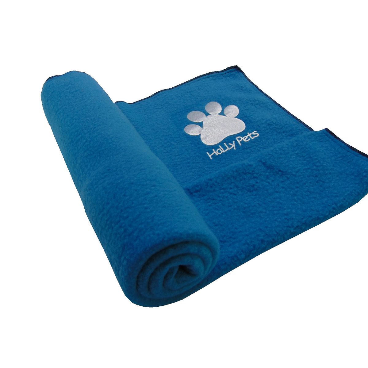 HALLY PET - Colchon Lavable Mediano+Cobija Med+Juguete+Guante Azul Claro