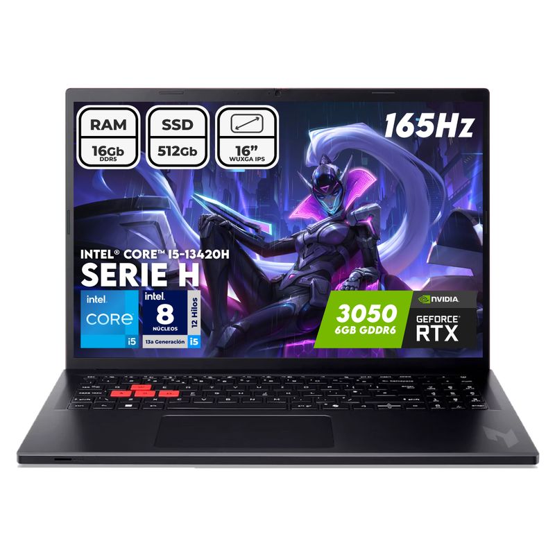ACER - Portátil Gamer Acer Nitro Lite I5 13420H Ram 16Gb Ssd 512GB RTX 3050
