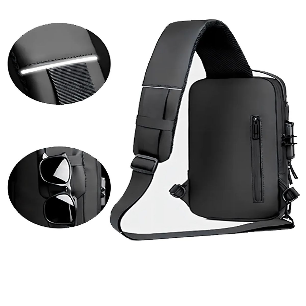 SKY - Bolso Manos Libres Tipo Pechero Para Hombre Con Clave