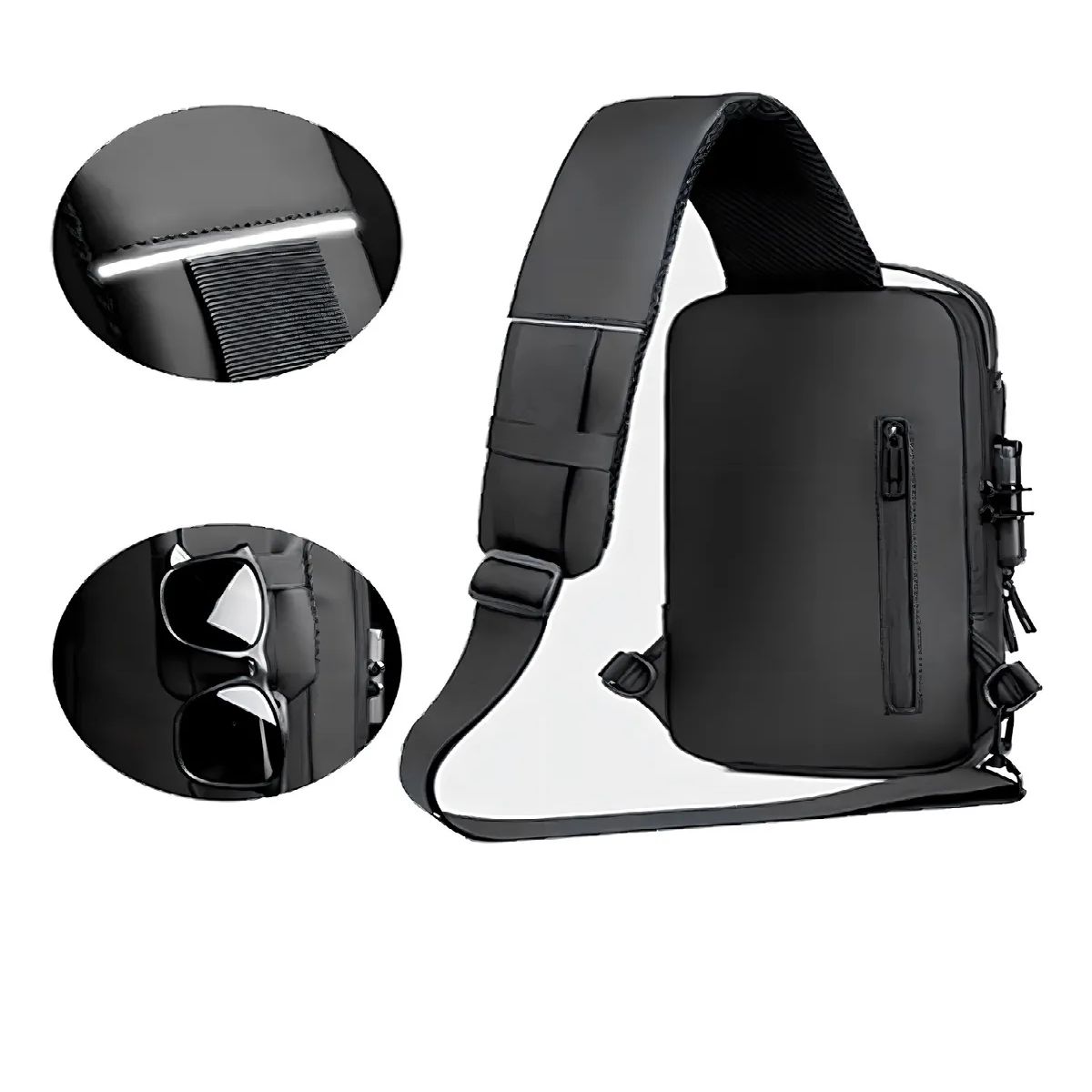 SKY - Bolso Manos Libres Tipo Pechero Para Hombre Con Clave