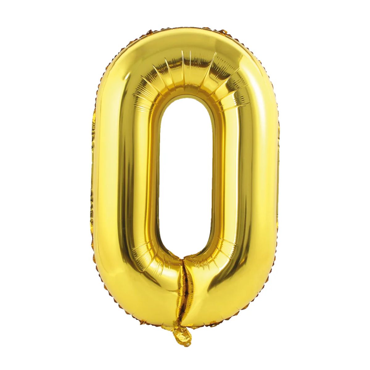 GENERICO - GLOBO METALIZADO NUMERO 0 DORADO 32"