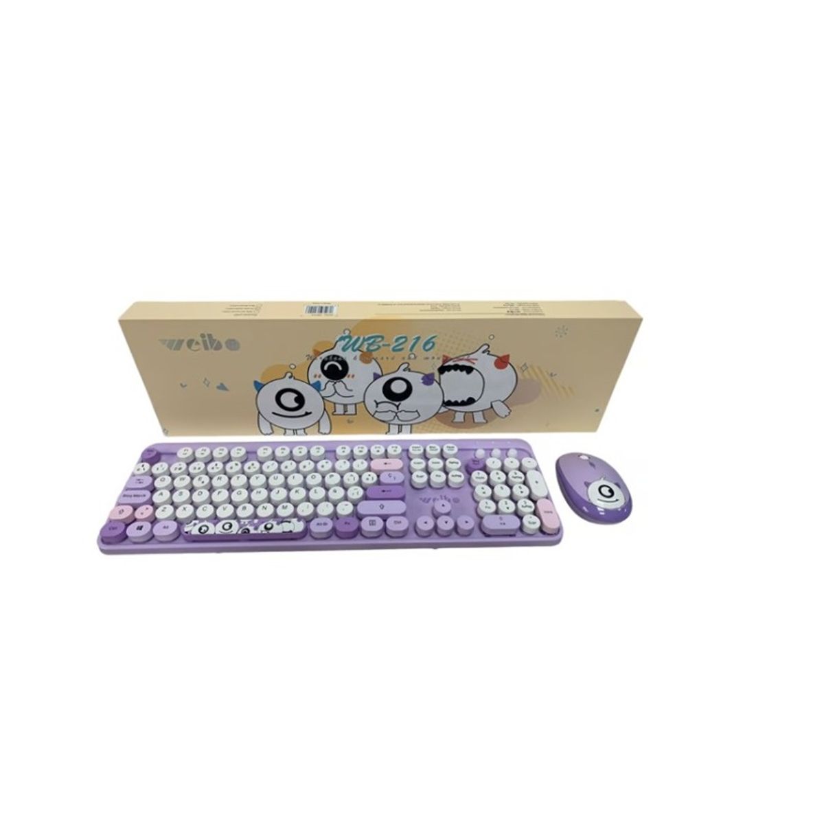 GENERICO - Combo Teclado Weibo Animado Mecanico Tecla Cambiable Wb216