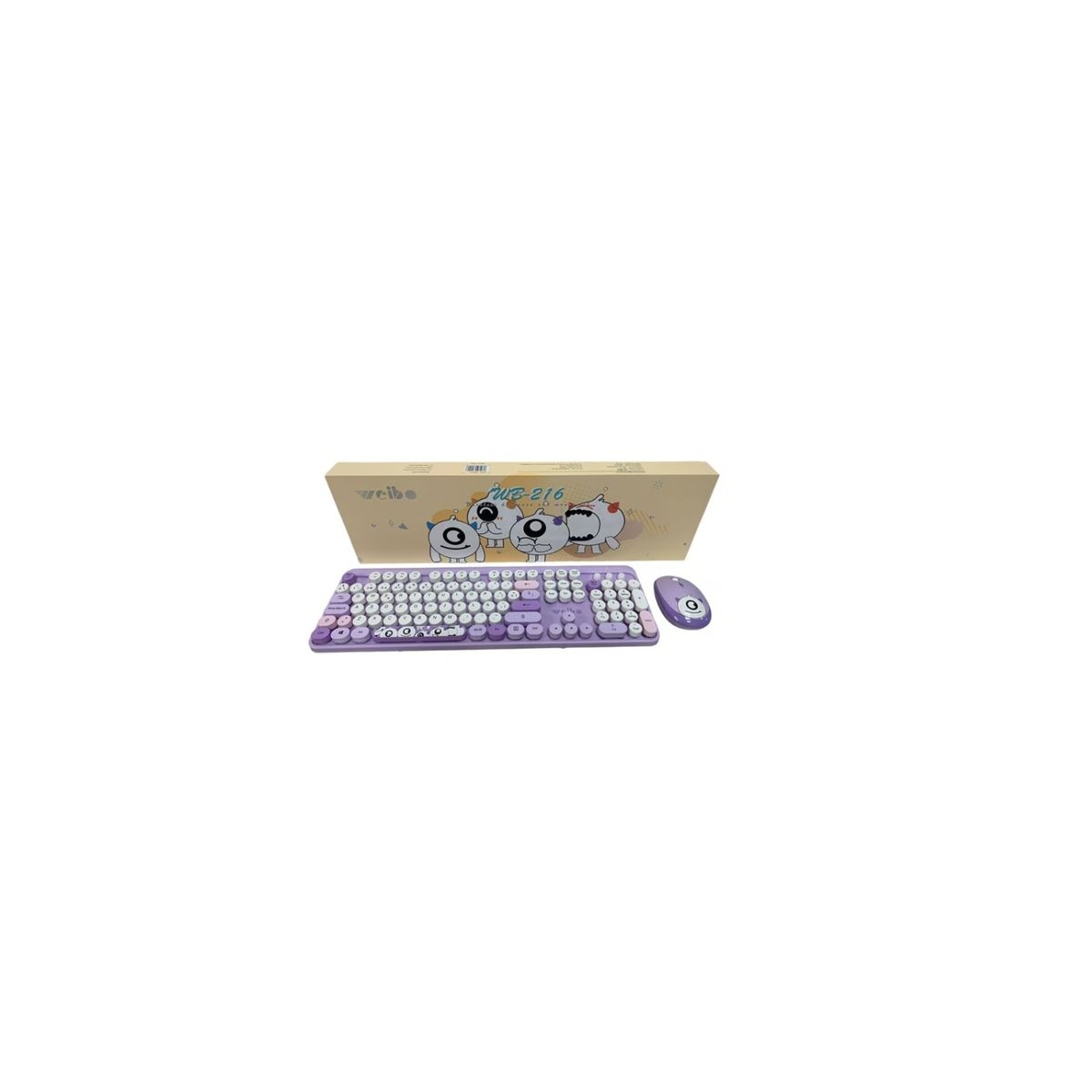 GENERICO - Combo Teclado Weibo Animado Mecanico Tecla Cambiable Wb216