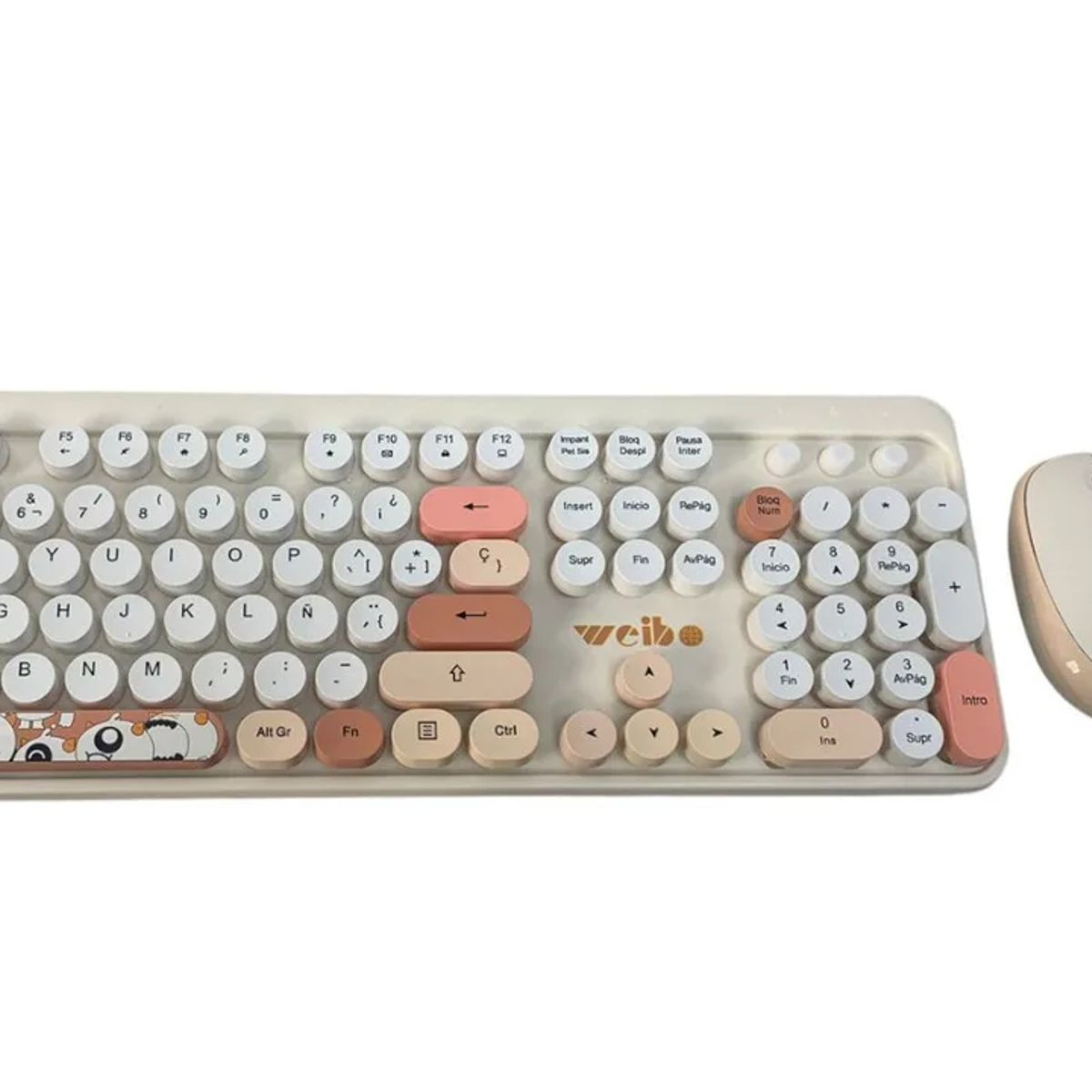 GENERICO - Combo Teclado Weibo Animado Mecanico Tecla Cambiable Wb216