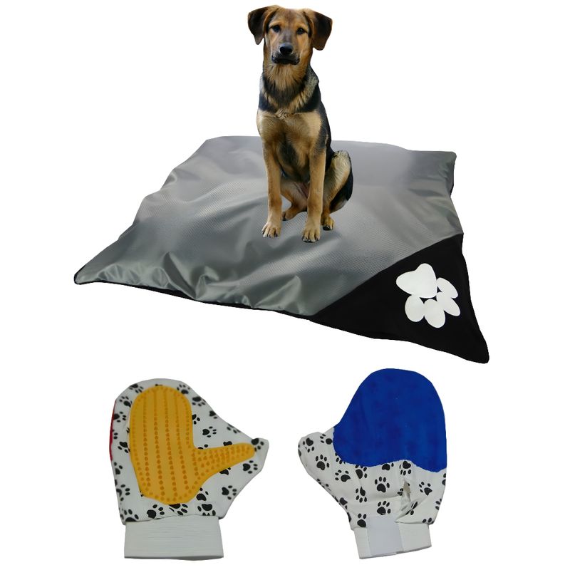 HALLY PET - Colchon Colmena Lavable Mas Guante Gris