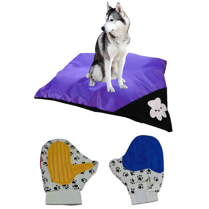 HALLY PET - Colchon Colmena Lavable Mas Guante Morado
