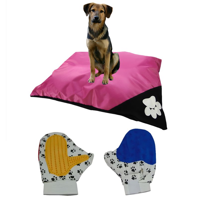 HALLY PET - Colchon Colmena Lavable Mas Guante Rosado