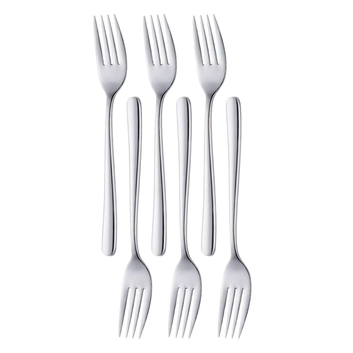 TRIPLE CLEAN - Set De 6 Tenedores Acero Inoxidable Mesa Acero 410