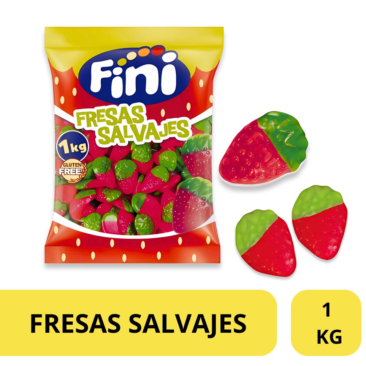 FINI - Gomas En Forma De Fresa Salvaje 1kg