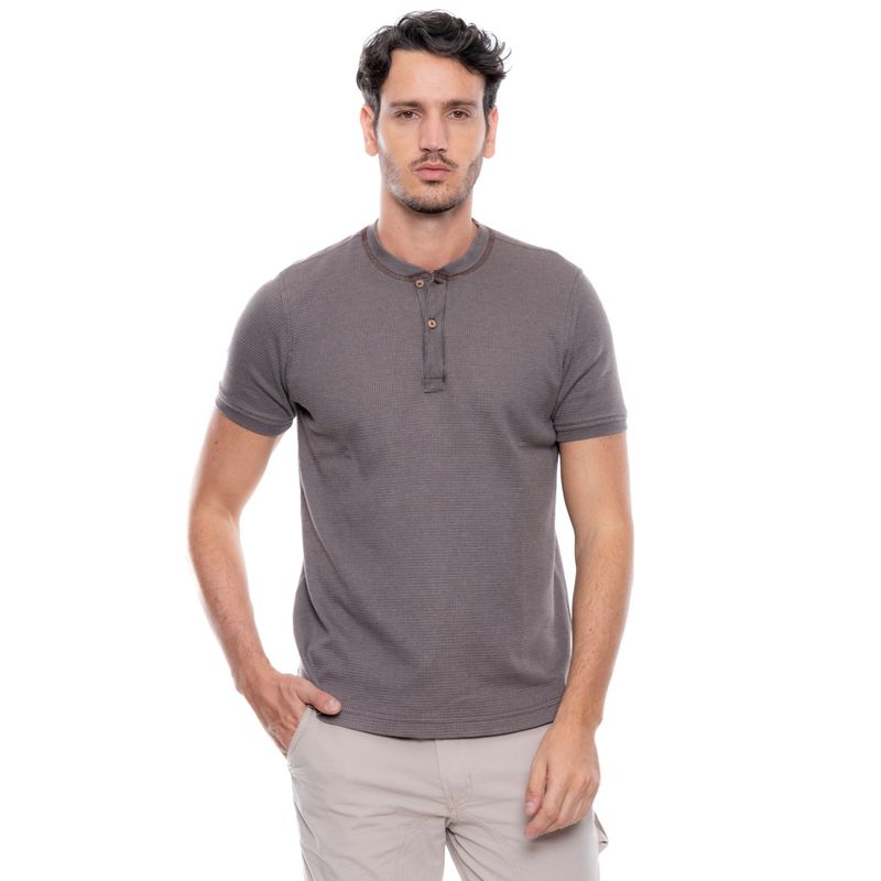 COLOR BLUE - Camiseta Manga Corta Con Perilla