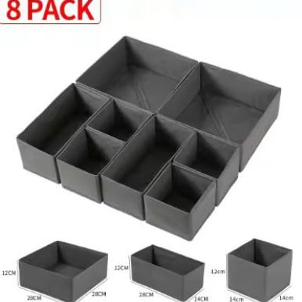 GENERICO - Organizador Ropa Interior Set De 8 Divisor Cajones