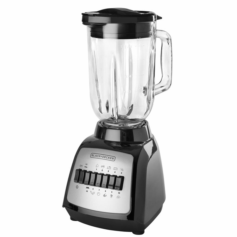 BLACK+DECKER - Licuadora B+D Durapro Blbd210g 1.25 L Negra Con Vaso