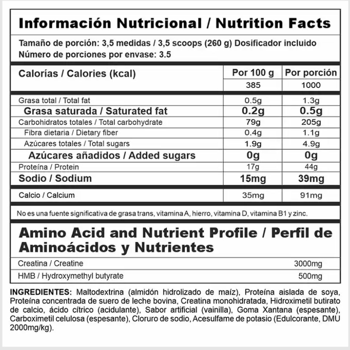 MEGAPLEX - MEGAPLEX PROTEINA HIPERCALORICA CREATINE POWER 2 LB