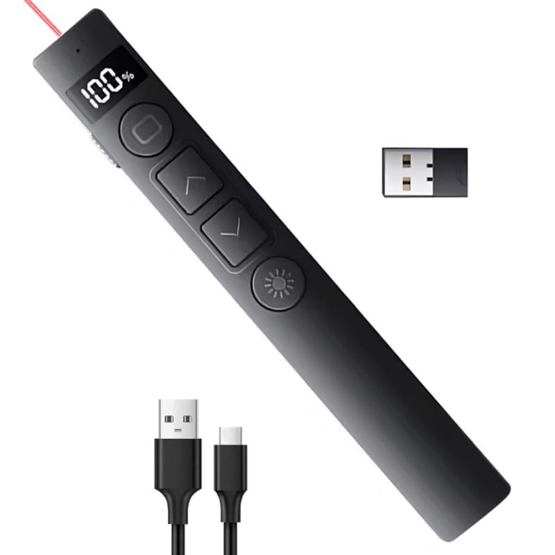 GENERICO - Presentador Diapositivas Mando Inalámbrico Recargable Laser