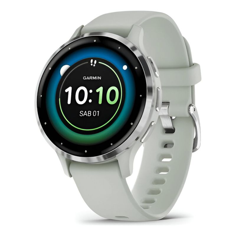 GARMIN - Smartwatch Garmin Venu 3S 41mm Gris Sage con Oxímetro y GPS