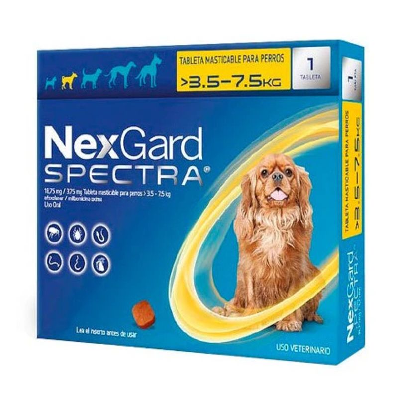 BOEHRINGER INGELHEIM - NexGard Spectra Tableta Masticable para Perros 3,5 a 7,5 kg