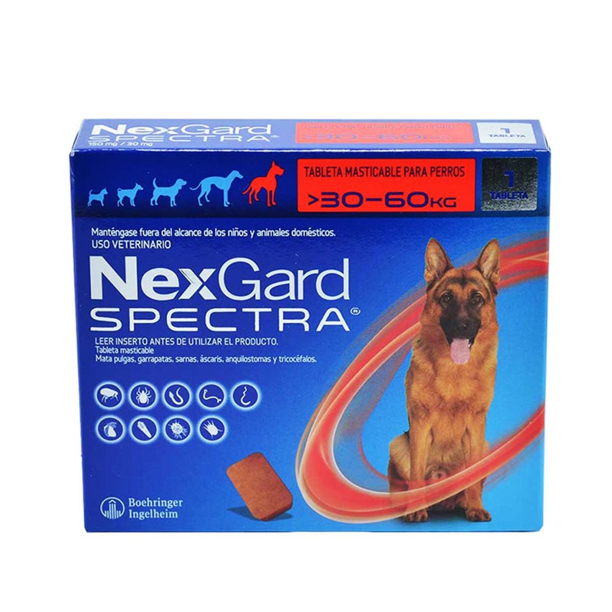 BOEHRINGER INGELHEIM - NexGard Spectra Tableta Masticable para Perros 30 a 60 kg