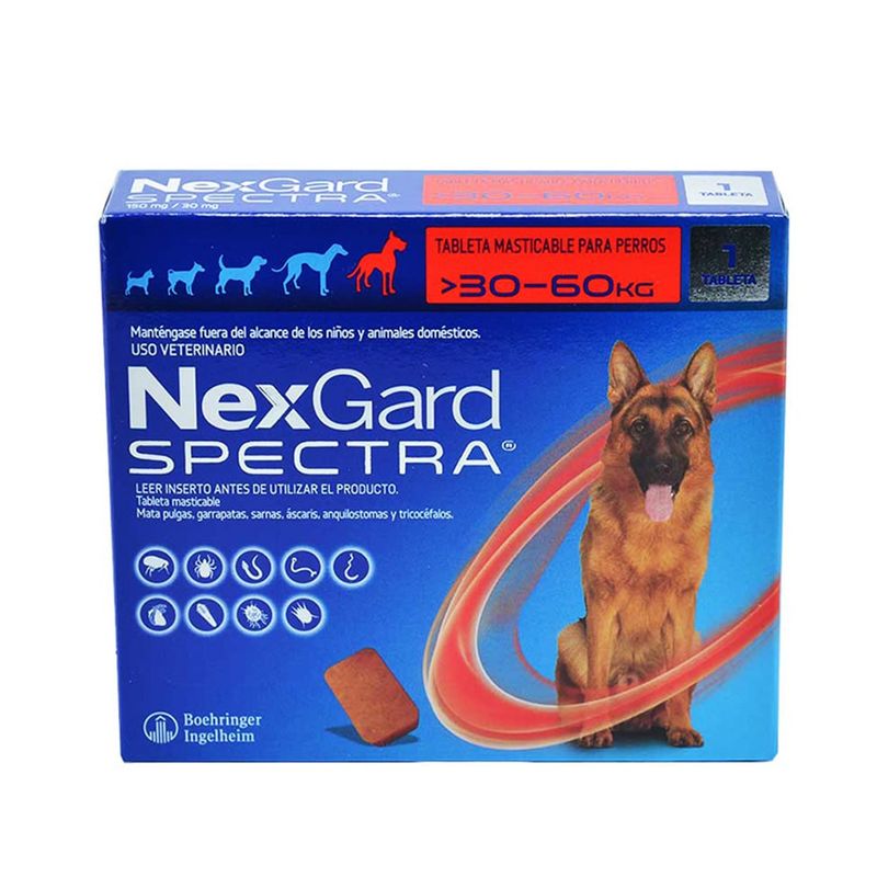 BOEHRINGER INGELHEIM - NexGard Spectra Tableta Masticable para Perros 30 a 60 kg