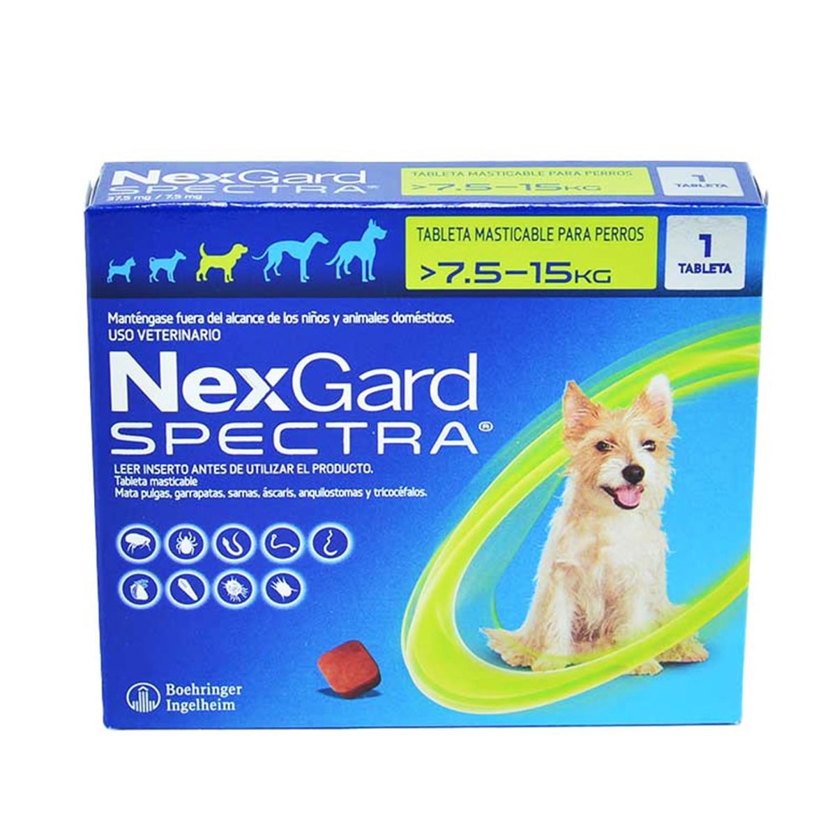BOEHRINGER INGELHEIM - NexGard Spectra Tableta Masticable para Perros 7,5 a 15 kg