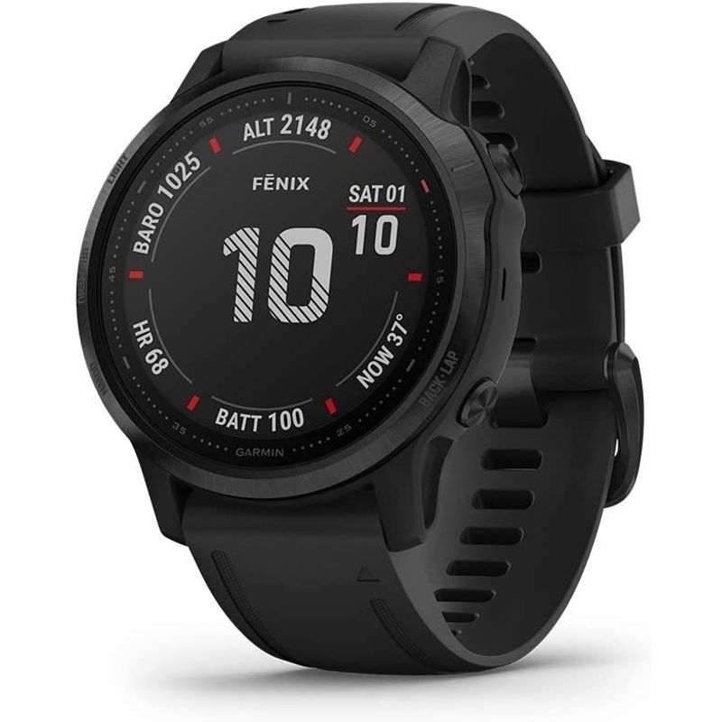GARMIN - Garmin Fēnix 6S Pro 42 mm Negro - Correa de Silicona