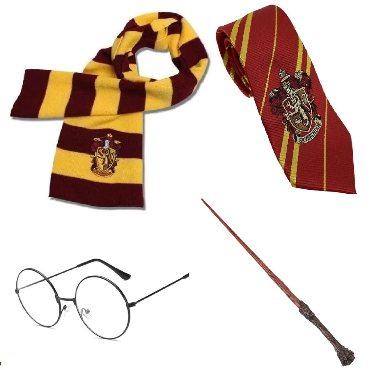 GENERICO - Kit Accesorios Harry Potter Varita Corbata Gafas Y Bufanda