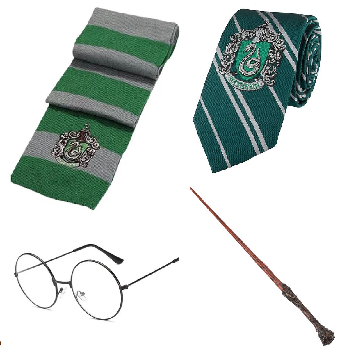 GENERICO - Kit Accesorios Harry Potter Varita Corbata Gafas Y Bufanda