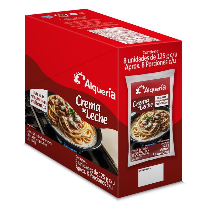 ALQUERIA - Crema de Leche culinaria Alqueria 125g x8unds
