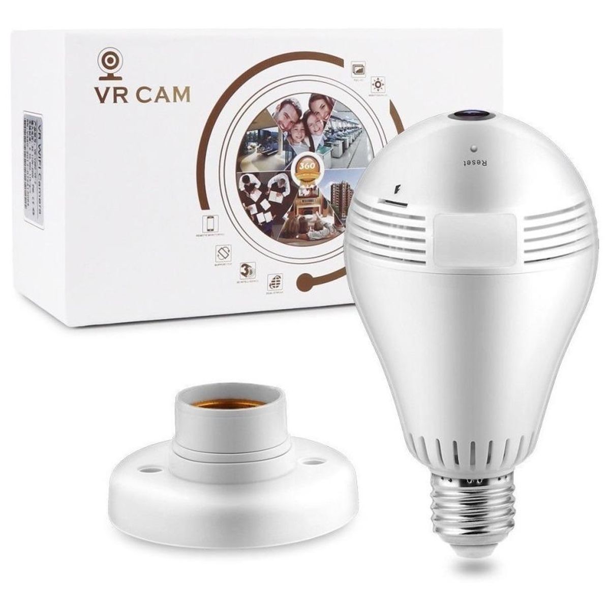 CARAY - Camara Ip Seguridad Wifi Hd Vision Nocturna Espia Bombillo