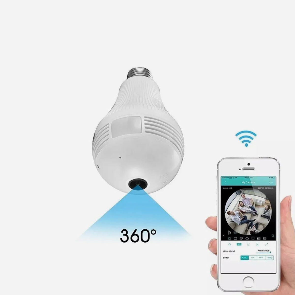 CARAY - Camara Ip Seguridad Wifi Hd Vision Nocturna Espia Bombillo