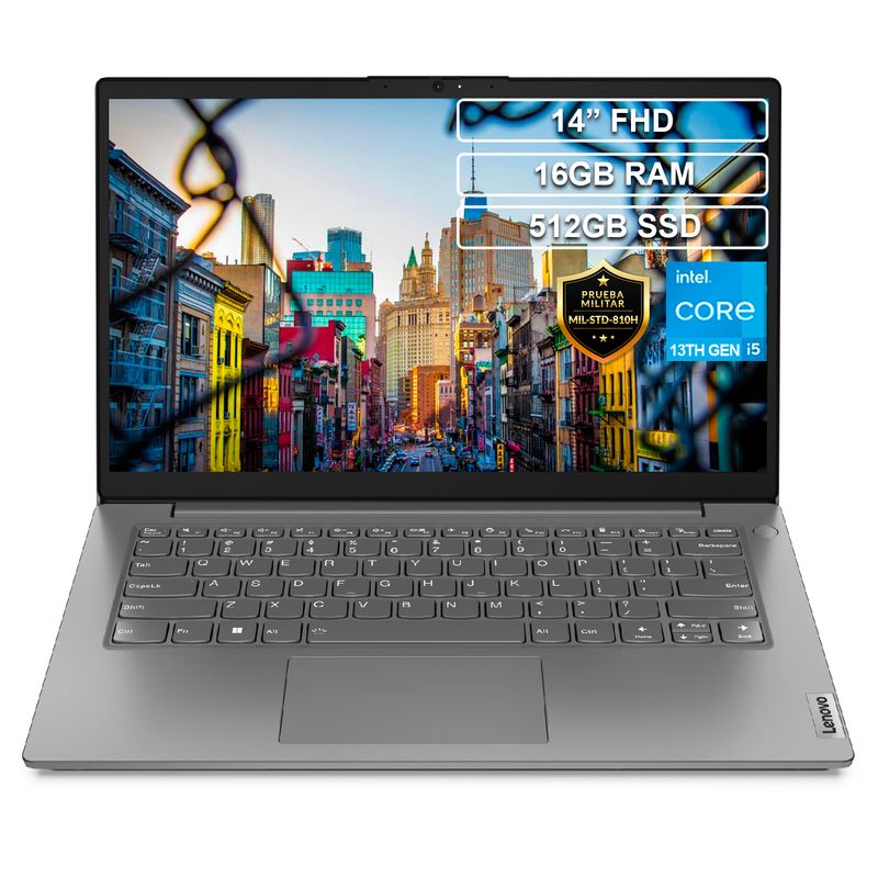 LENOVO - Portátil Lenovo V14 G4 Core i5 13420H 16GB 512GB FHD 14" Gris