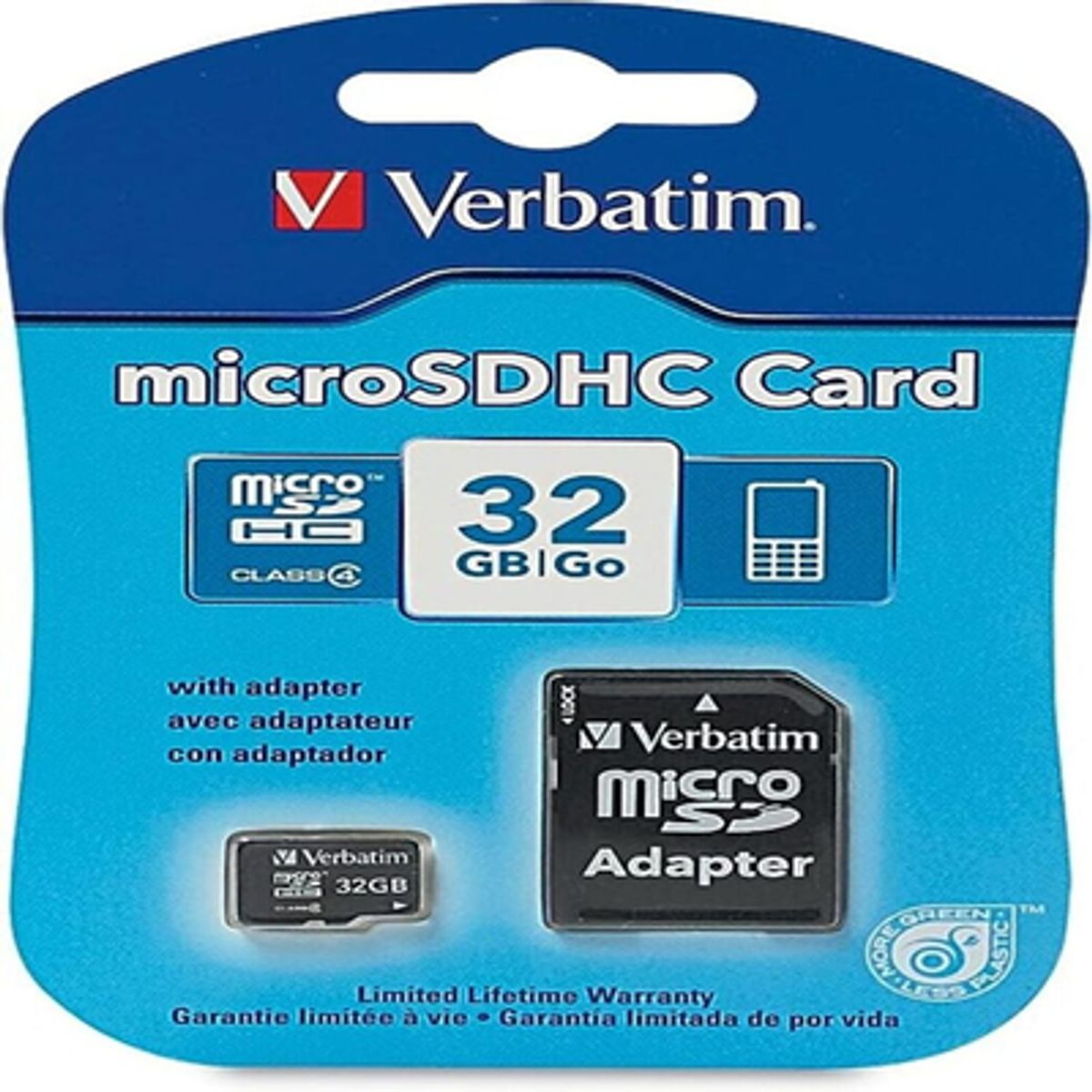VERBATIM - MEMORIA MICRO SD 32GB CLASE 4 CON ADAPTADOR