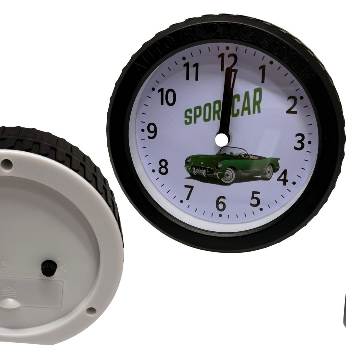 MAZUGI - Reloj De Mesa Despertador en forma de Llanta Auto Deportivo