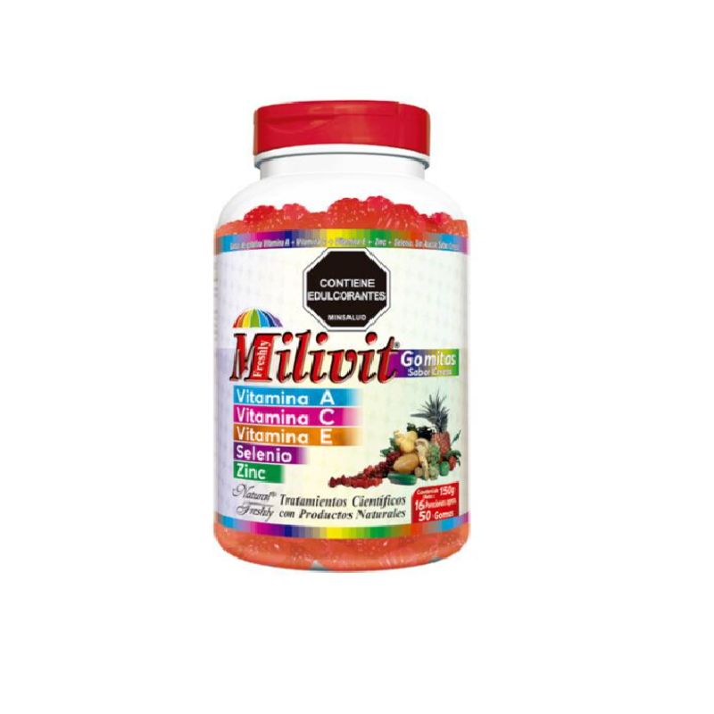 NATURAL FRESHLY - VITAMINA A+C+E+SELENIO+ZINC X 50 GOMITAS/MILIVIT
