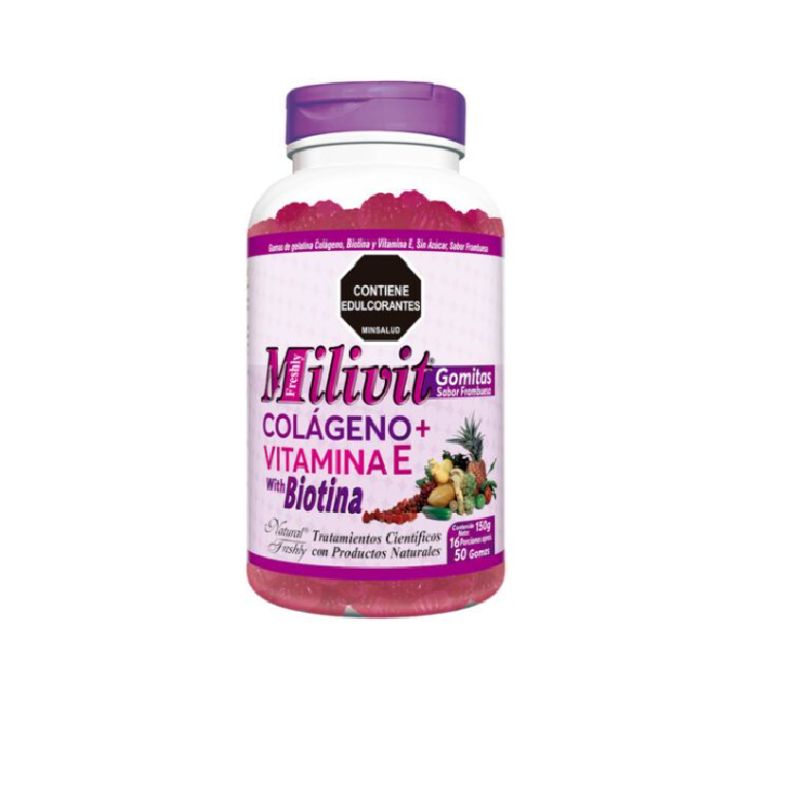 NATURAL FRESHLY - COLAGENO +VITAMINA E + BIOTINA/MILIVIT X 50 GOMAS
