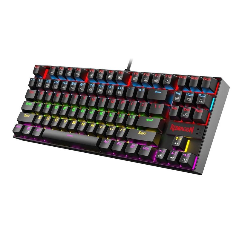 REDRAGON - Teclado Mecanico Gamer 80% Tkl Rainbow Redragon Kumara K552