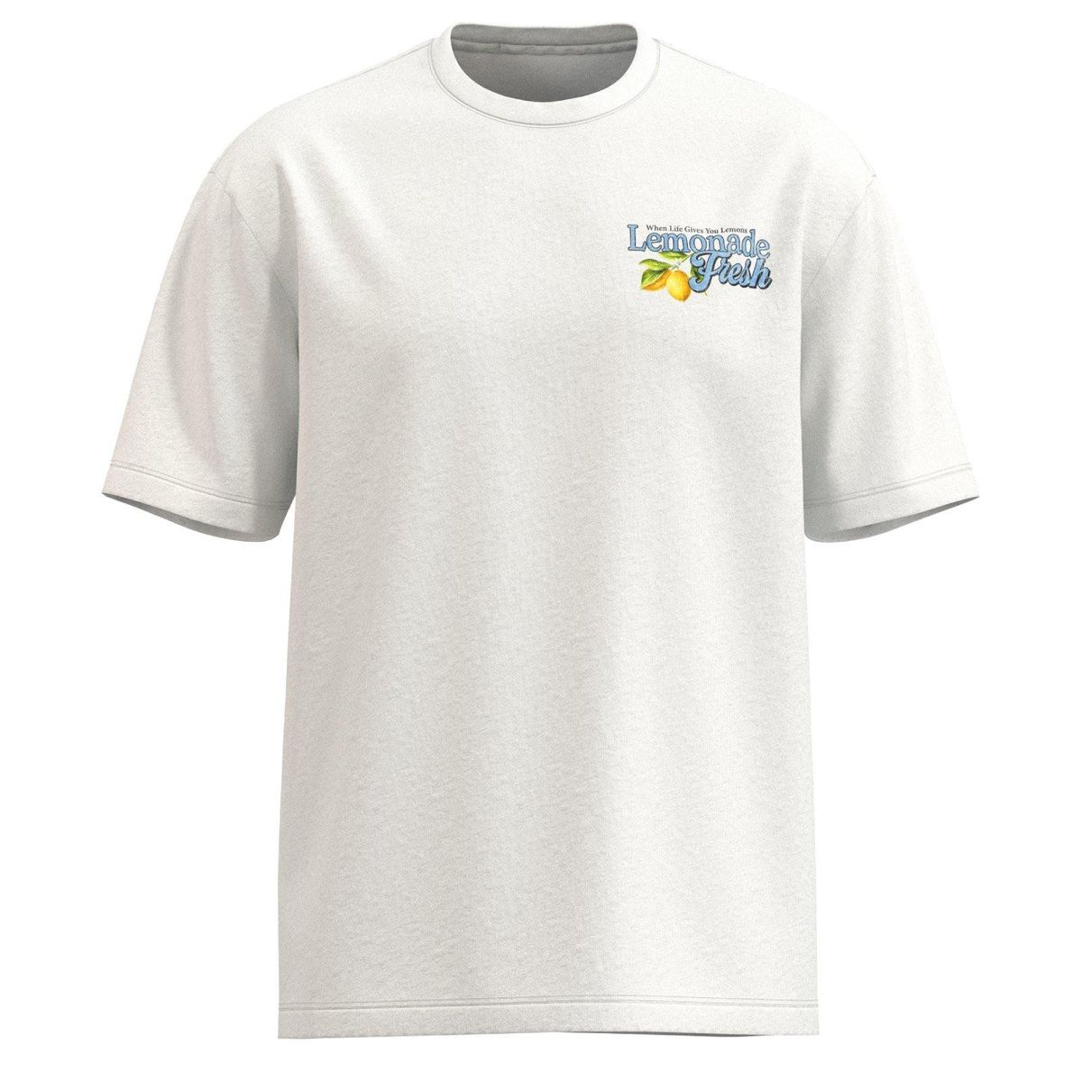 KOAJ - KOAJ Camiseta manga corta unicolor con estampado en frente y Hombre